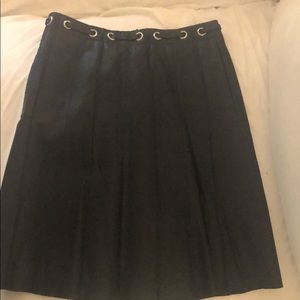 BCBG knee length leather skirt